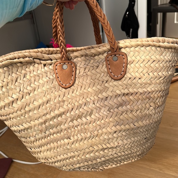 Natural woven beach bag from Italy - Picture 3 of 5